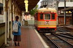 道後温泉駅にて...