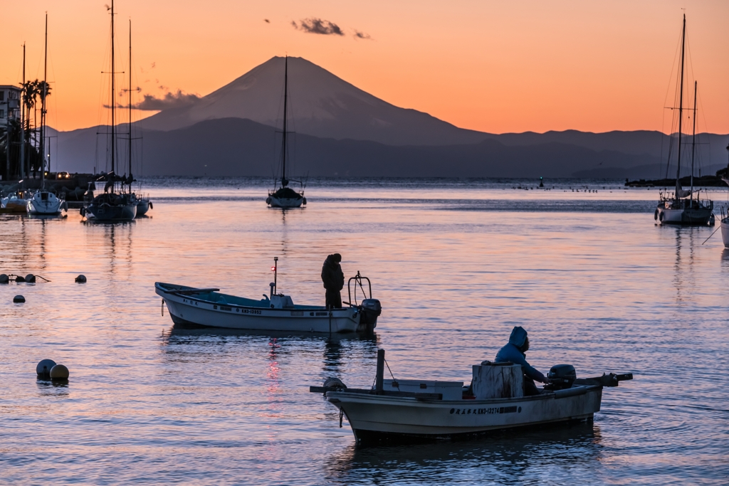 諸磯湾　夕景