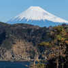 西伊豆　黄金崎から見た富士山