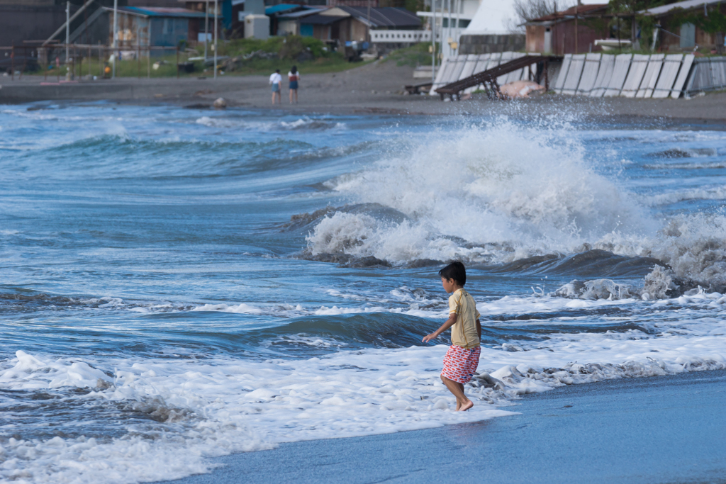台風15号前の森戸海岸