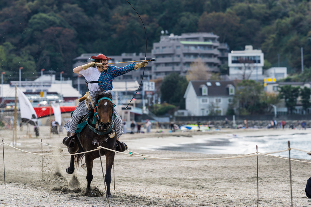 逗子海岸流鏑馬　練習風景