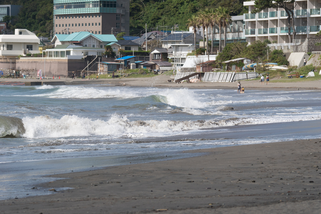 台風15号前の森戸海岸