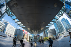 Fisheyeで撮る品川駅