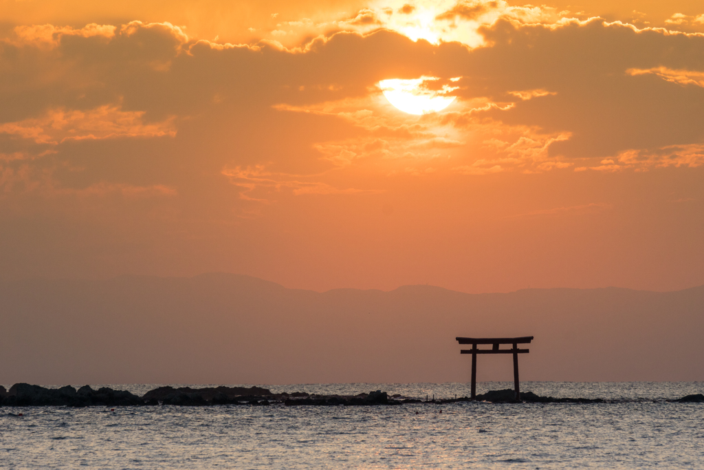 森戸海岸　夕景