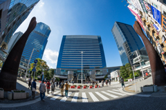 Fisheyeで撮る品川駅