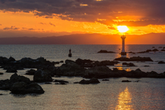 裕次郎灯台　夕景