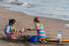 森戸海岸　子どもたち