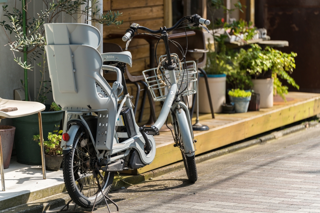 店の前の自転車