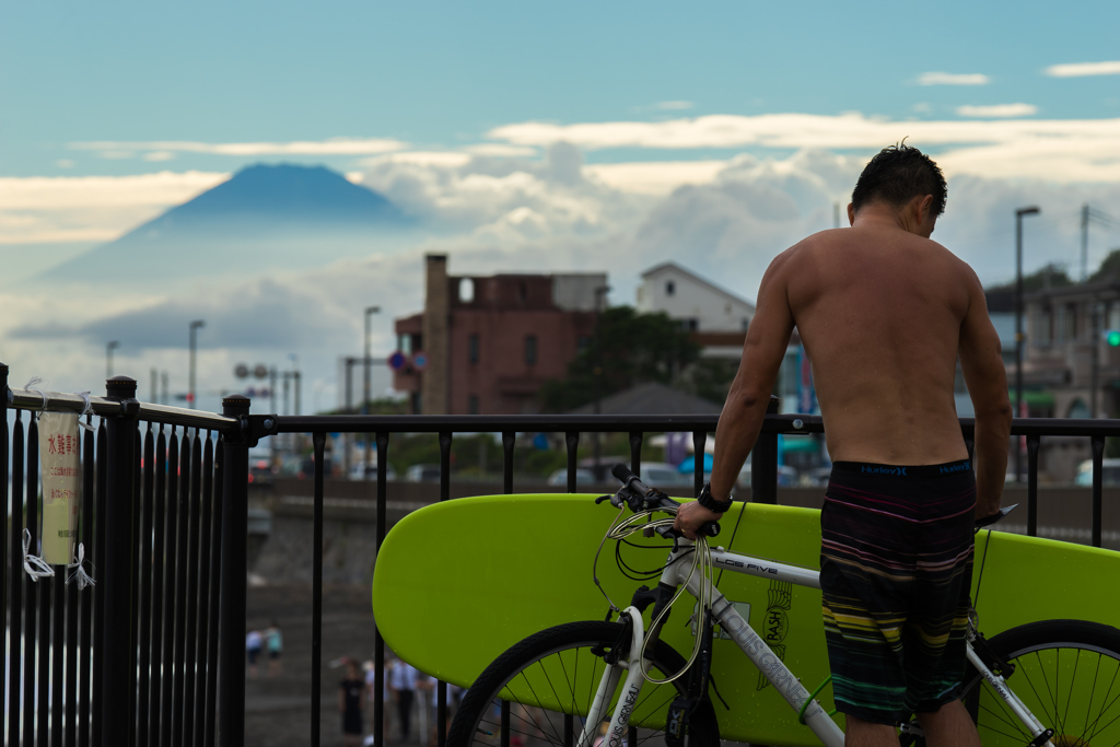 夏の湘南から富士山が見えた日
