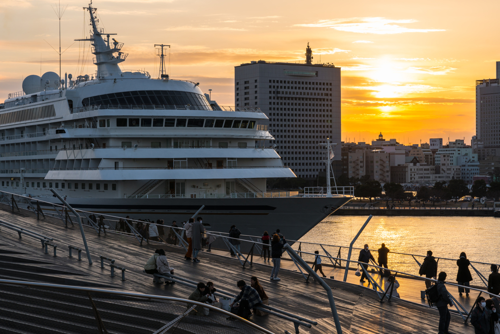 2021-02-13 大さん橋夕景