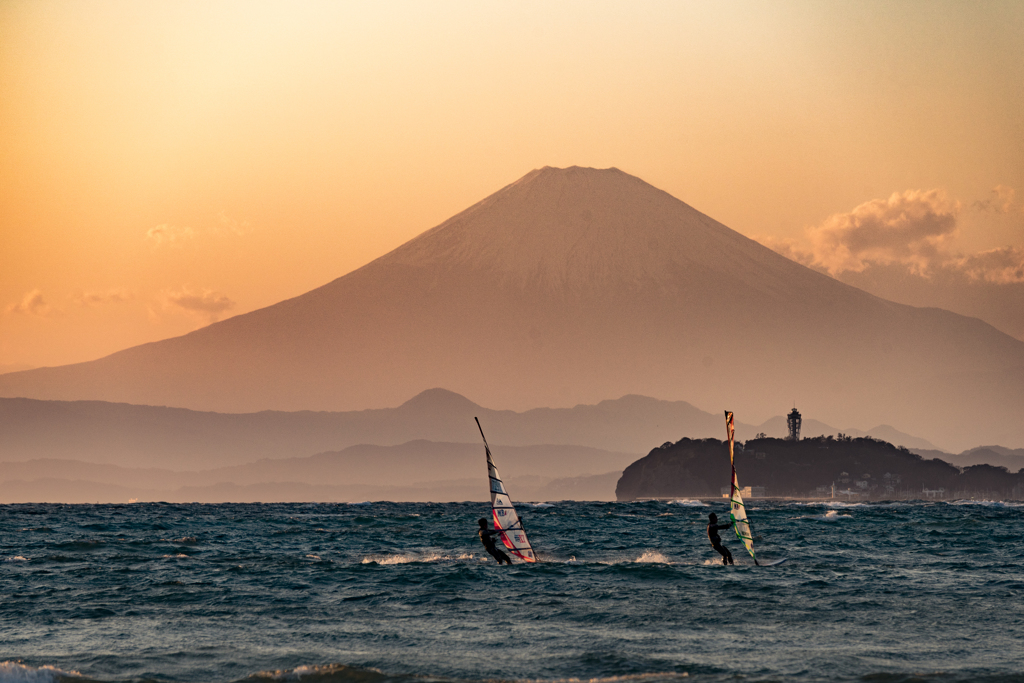 逗子海岸からの富士山