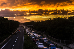 第一中学歩道橋より