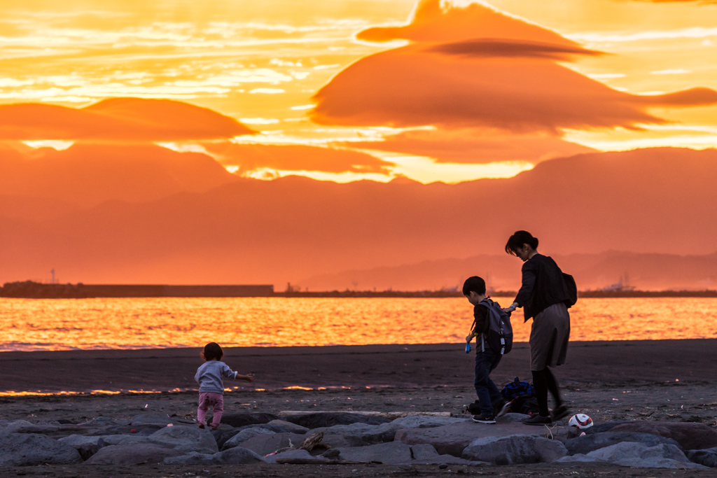 茅ヶ崎ヘッドランド夕景