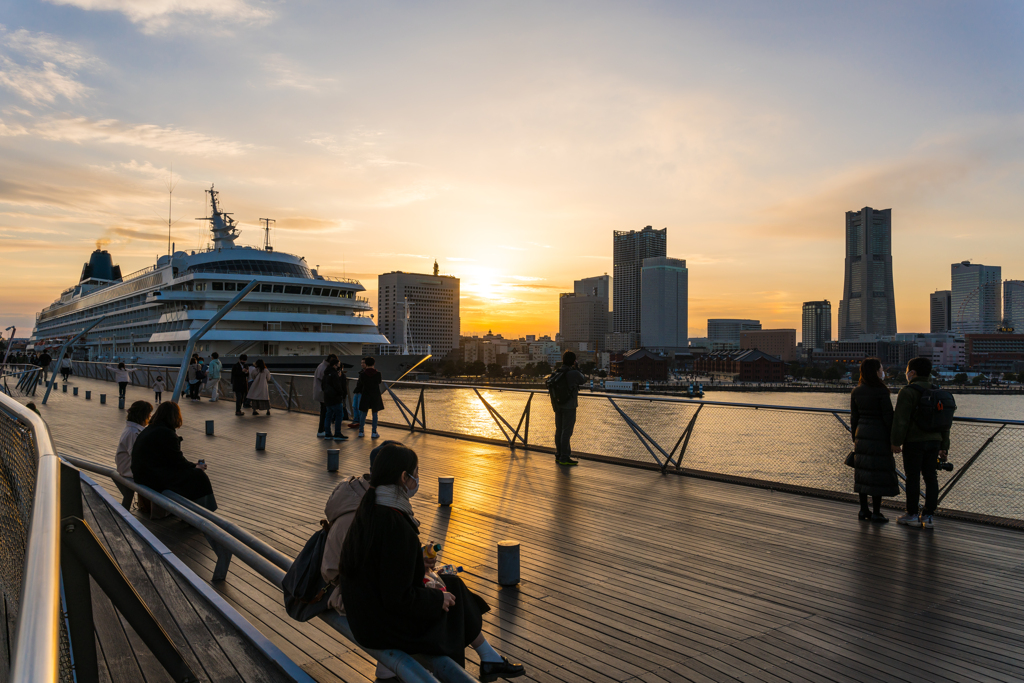 2021-02-13 大さん橋夕景