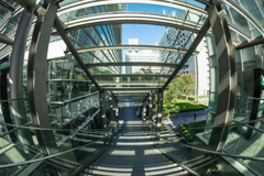 Fisheyeで撮る品川駅