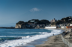 七里ヶ浜からの富士山