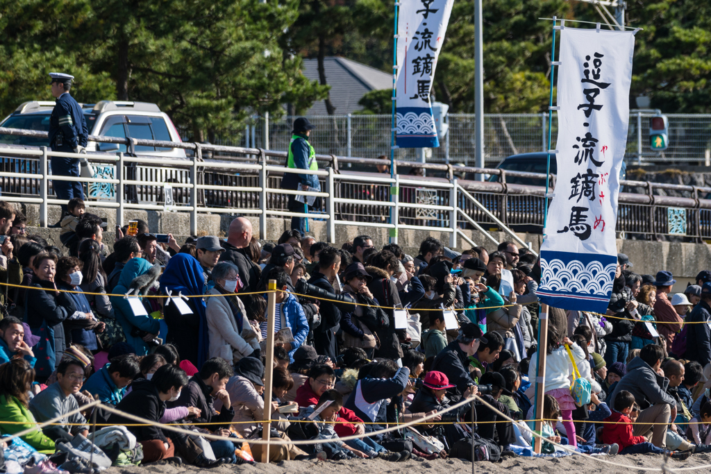 逗子海岸　流鏑馬会場