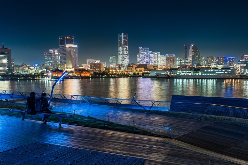 大さん橋からみなとみらい夜景