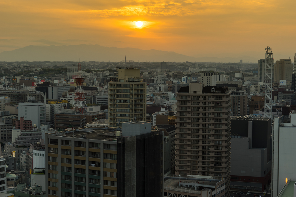 マリンタワーから夕景