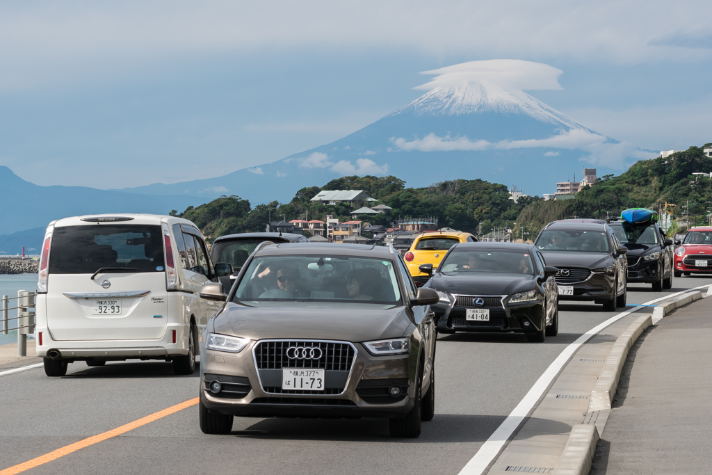 七里ヶ浜の富士山
