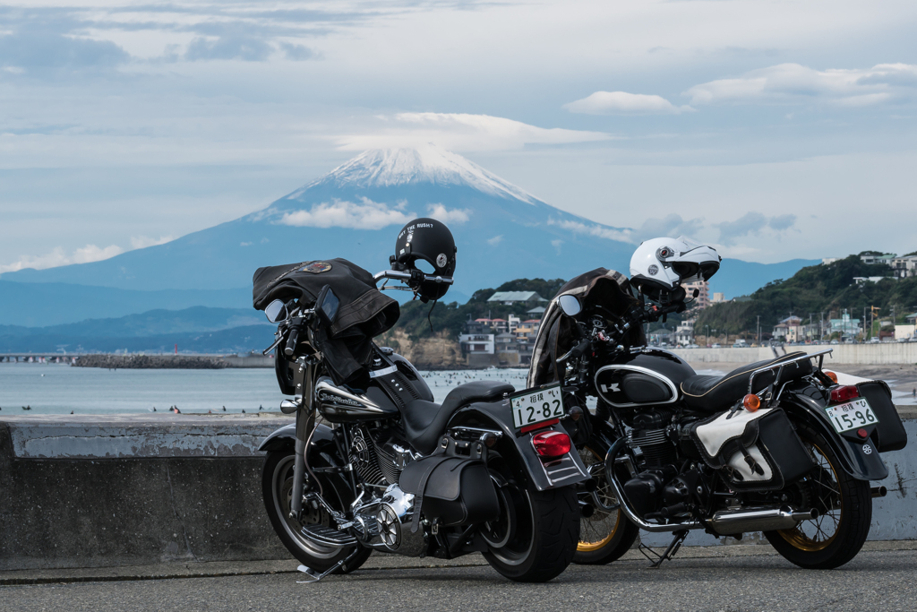 七里ヶ浜の富士山