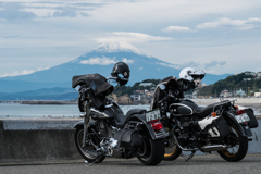 七里ヶ浜の富士山