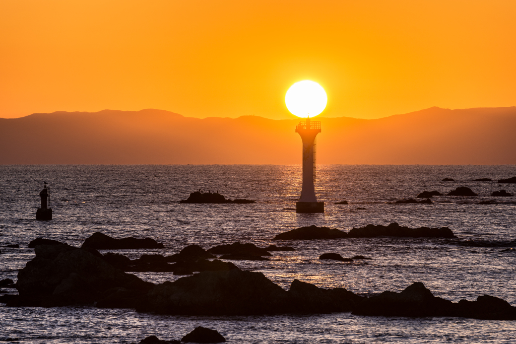 裕次郎灯台の夕日