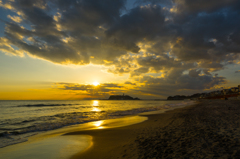 七里ガ浜夕景