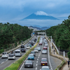 茅ヶ崎第一中学歩道橋からの富士山