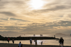 森戸海岸夕景