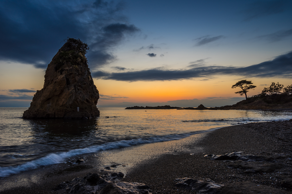 立石　夕景