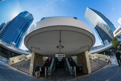 Fisheyeで撮る品川駅