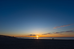 茅ヶ崎ヘッドランドの夜明け