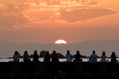 森戸海岸　夕景