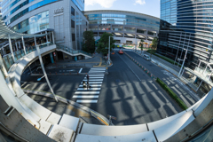 Fisheyeで撮る品川駅
