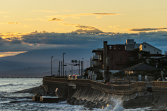 台風19号後の稲村ヶ崎
