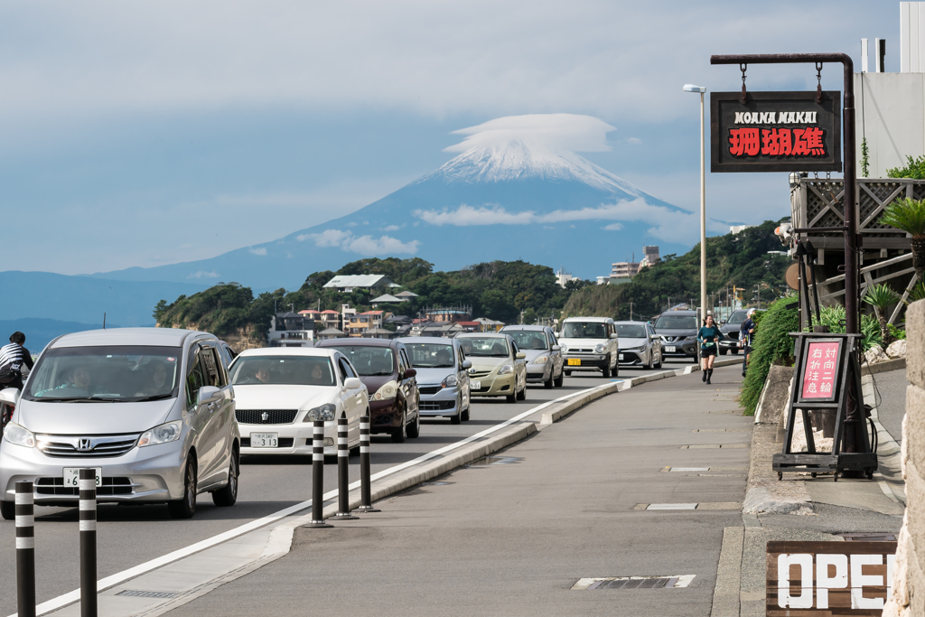七里ヶ浜の富士山
