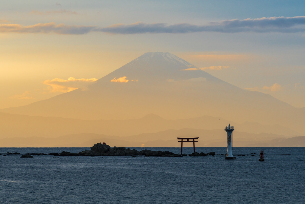 真名瀬からの富士山