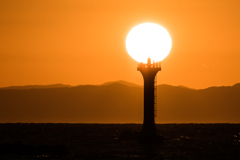 裕次郎灯台　日没