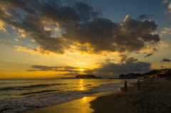七里ガ浜夕景