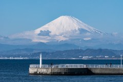 江ノ島から見えた富士山