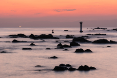 森戸海岸　夕景