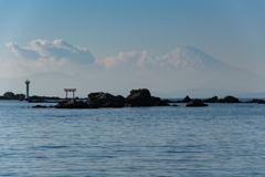真名瀬から富士山