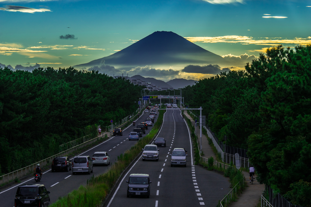 第一中学校歩道橋から