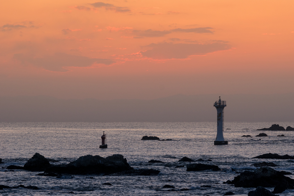 森戸海岸　夕景