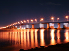 夜の琵琶湖大橋4(2014年秋)