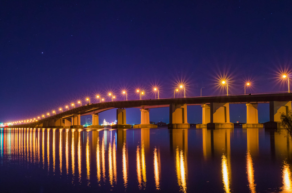 思い出…金色の橋(夜の琵琶湖大橋10)@祝♪通行料値下げ(＾＾)／