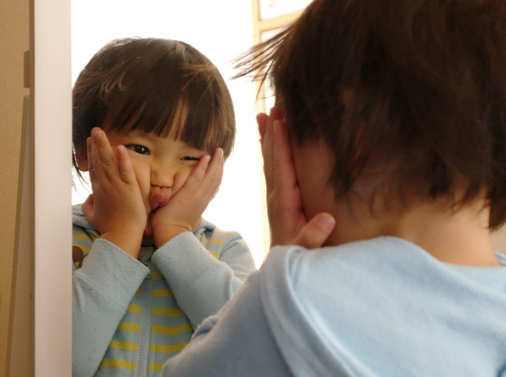 変顔の練習中