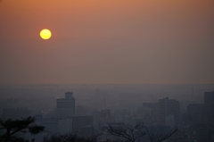 日本海に沈む夕日