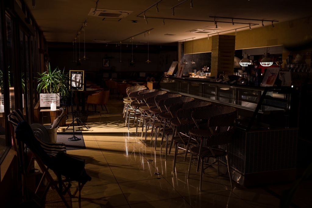 夜の喫茶店